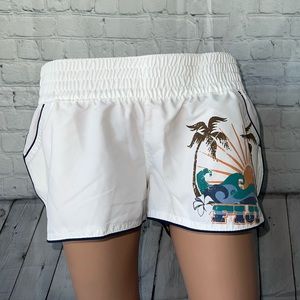 BRAND NWT Xhilaration White, Green & Orange Fiji Athletic shorts size L